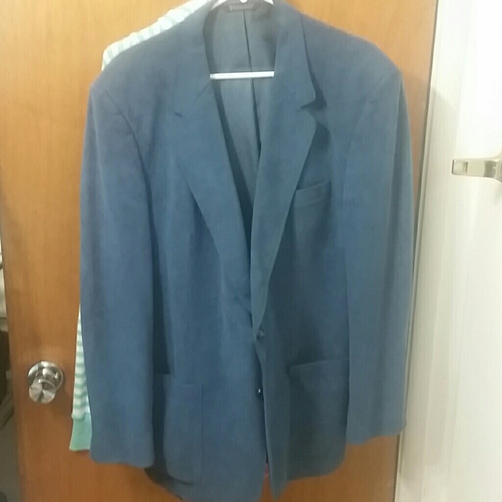 Blue ultrasuede Christian St John Halston Blazer